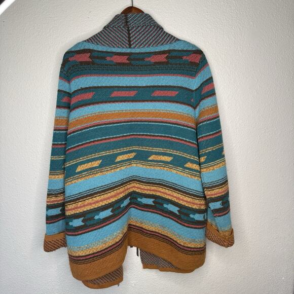 Womens Wrangler Western Cardigan Knitted Sweater Size XXL Fringe Aztec Cowgirl - Picture 4 of 8